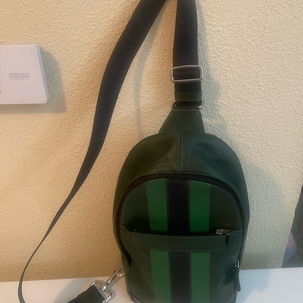 Palm/Pine/Black Unisex Coach Crossbody Bag - Picture 4 of 11